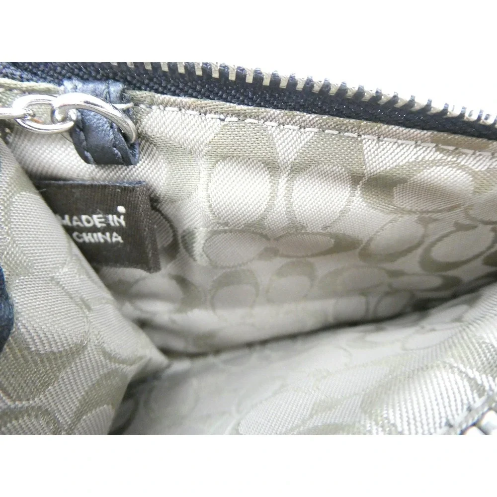 Coach Black Leatherware Mini Skinny Card Case